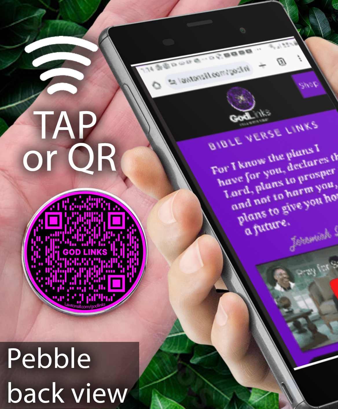 COMPASS-PINK-POCKET PEBBLE