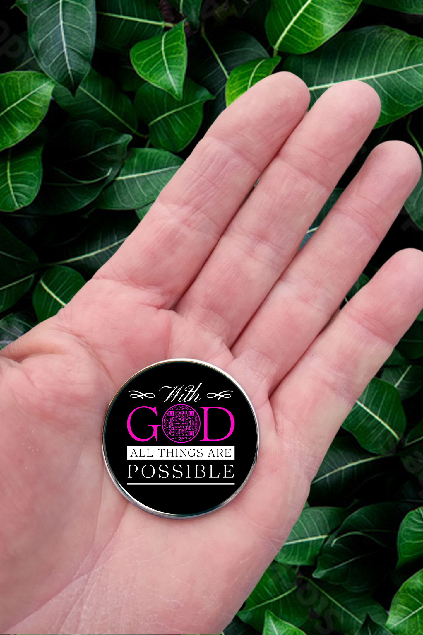 ALL THINGS POSSIBLE-PINK-POCKET PEBBLE