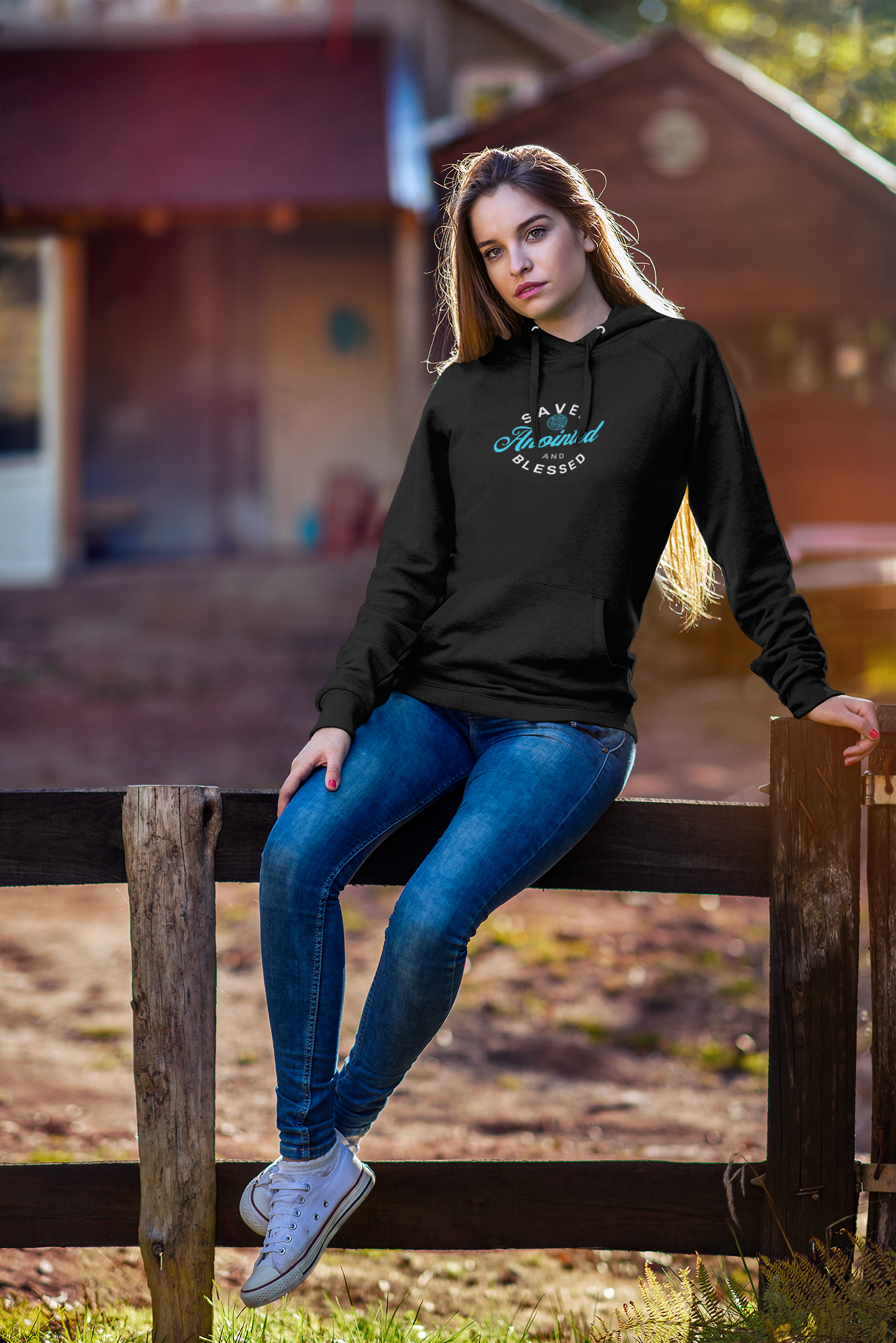 SAVED-LIGHT BLUE-Unisex Hoodie