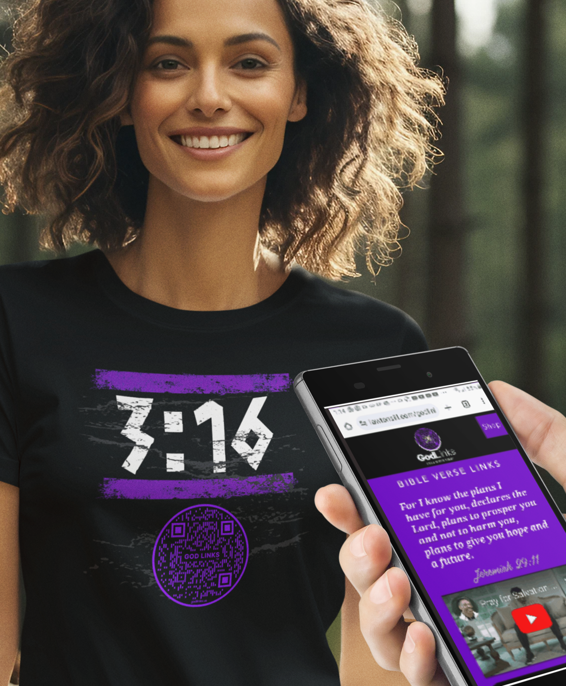 3:16-PURPLE-Unisex t-shirt
