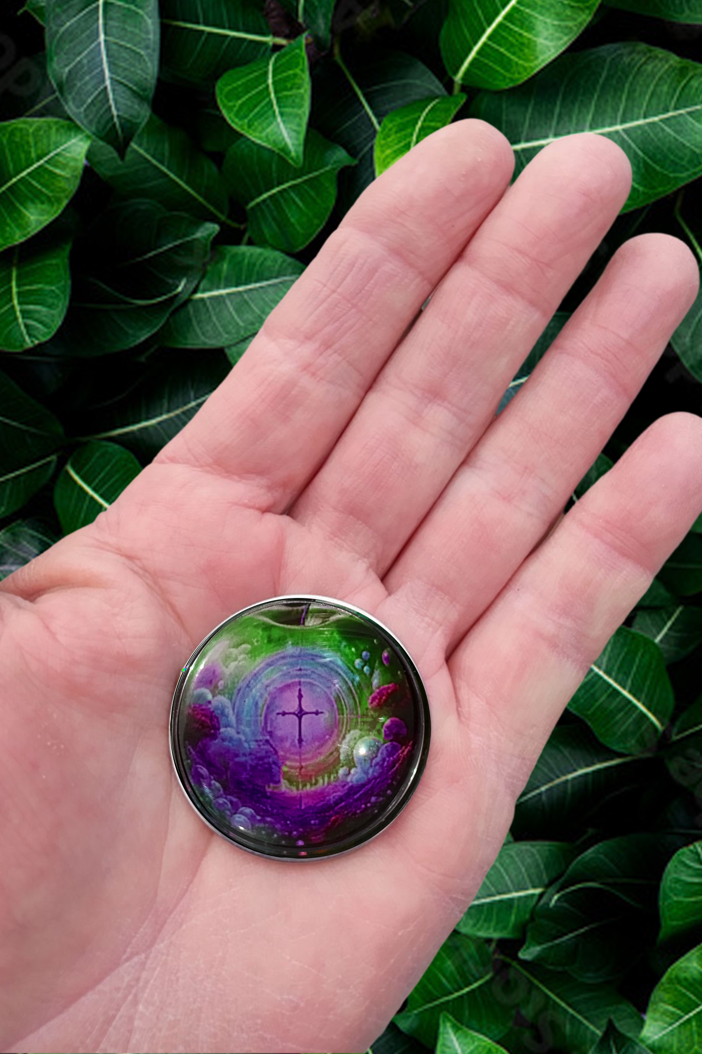 CROSS IN APPLE-PURPLE-POCKET PEBBLE