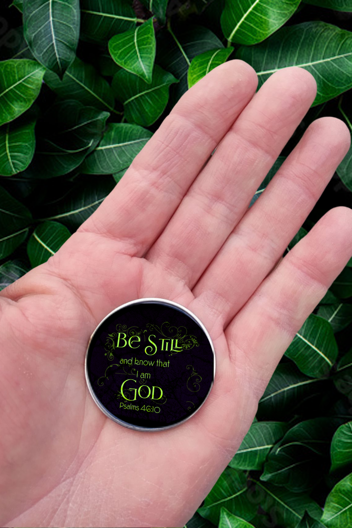 BE STILL-GREEN-POCKET PEBBLE