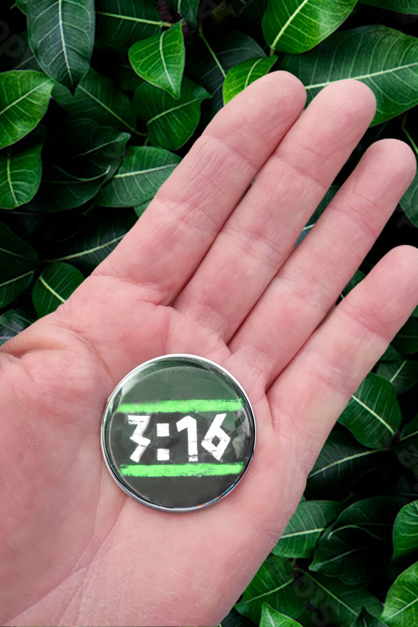 3:16-GREEN-POCKET PEBBLE