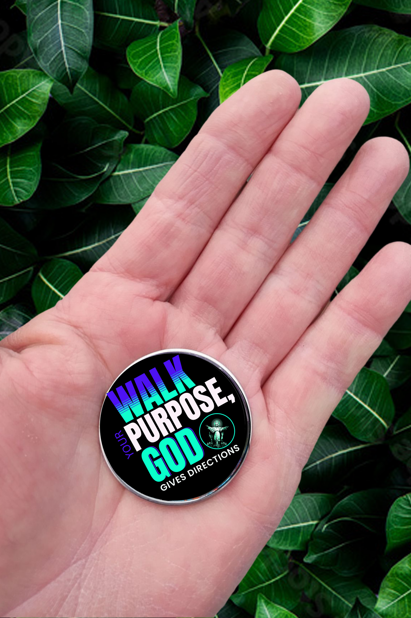 WALK YOUR PURPOSE-TEAL-POCKET PEBBLE
