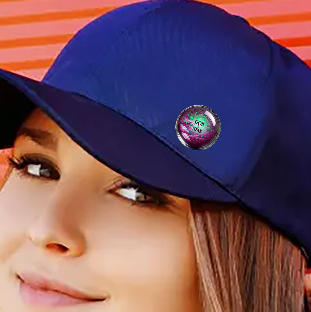 GOD IS NEAR-PINK-LAPEL/HAT PIN