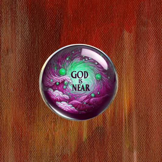 GOD IS NEAR-PINK-LAPEL/HAT PIN