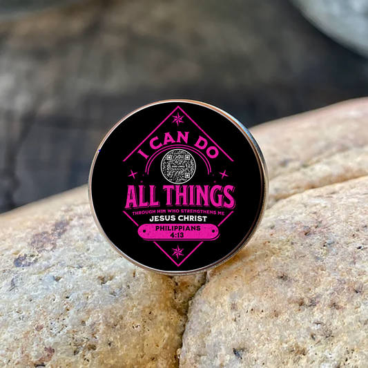 I CAN DO ALL THINGS-PINK-LAPEL/HAT PIN