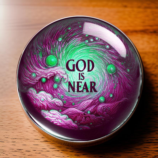 GOD IS NEAR-PINK-POCKET PEBBLE