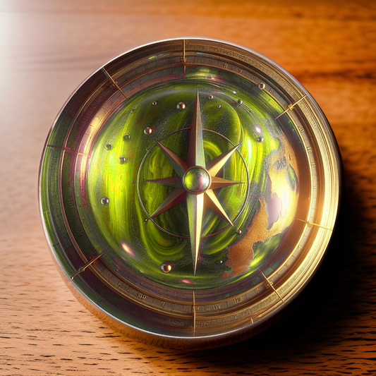 COMPASS-YELLOW-POCKET PEBBLE