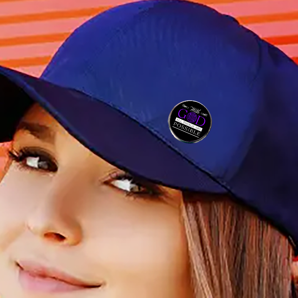 ALL THINGS POSSIBLE-PURPLE-LAPEL/HAT PIN