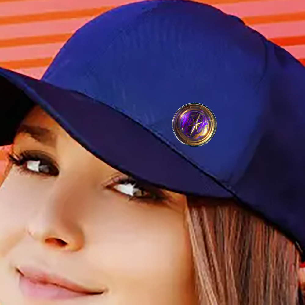 COMPASS-PURPLE-LAPEL/HAT PIN
