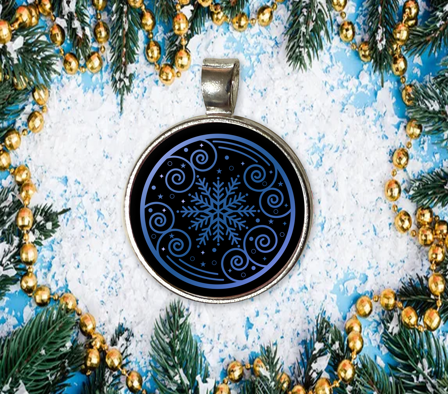 SNOWFLAKE-BLUE-CHRISTMAS-SM PENDANT