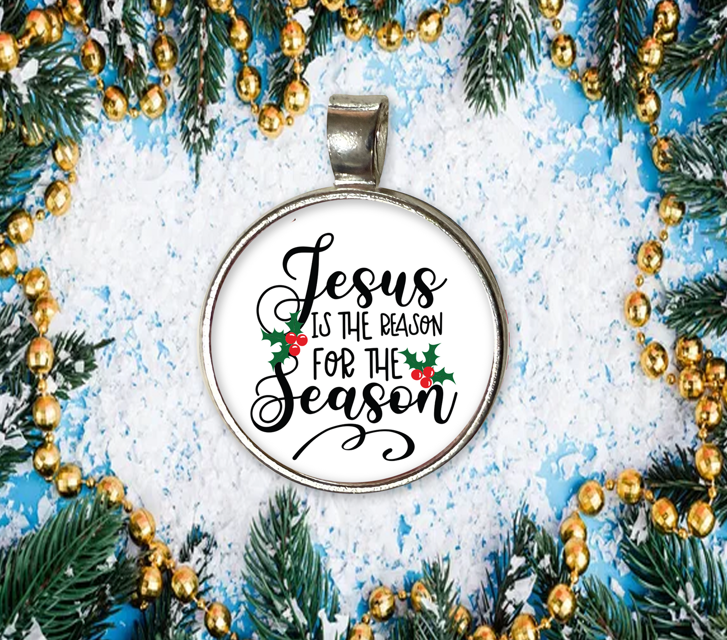JESUS IS THE REASON-CHRISTMAS SM PENDANT