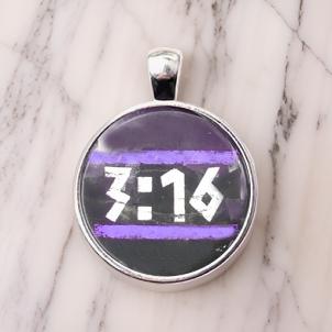 3:16-PURPLE-SMALL PENDANT