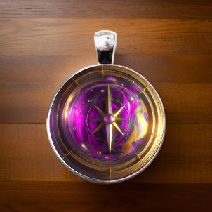 COMPASS-PINK-SMALL PENDANT