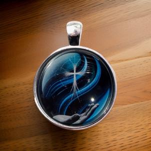 CROSS IN HAND-LIGHT BLUE-SMALL PENDANT