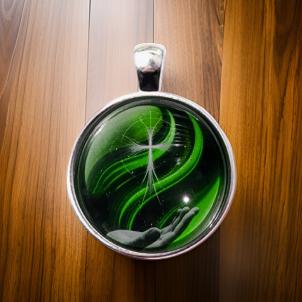 CROSS IN HAND-GREEN-SMALL PENDANT