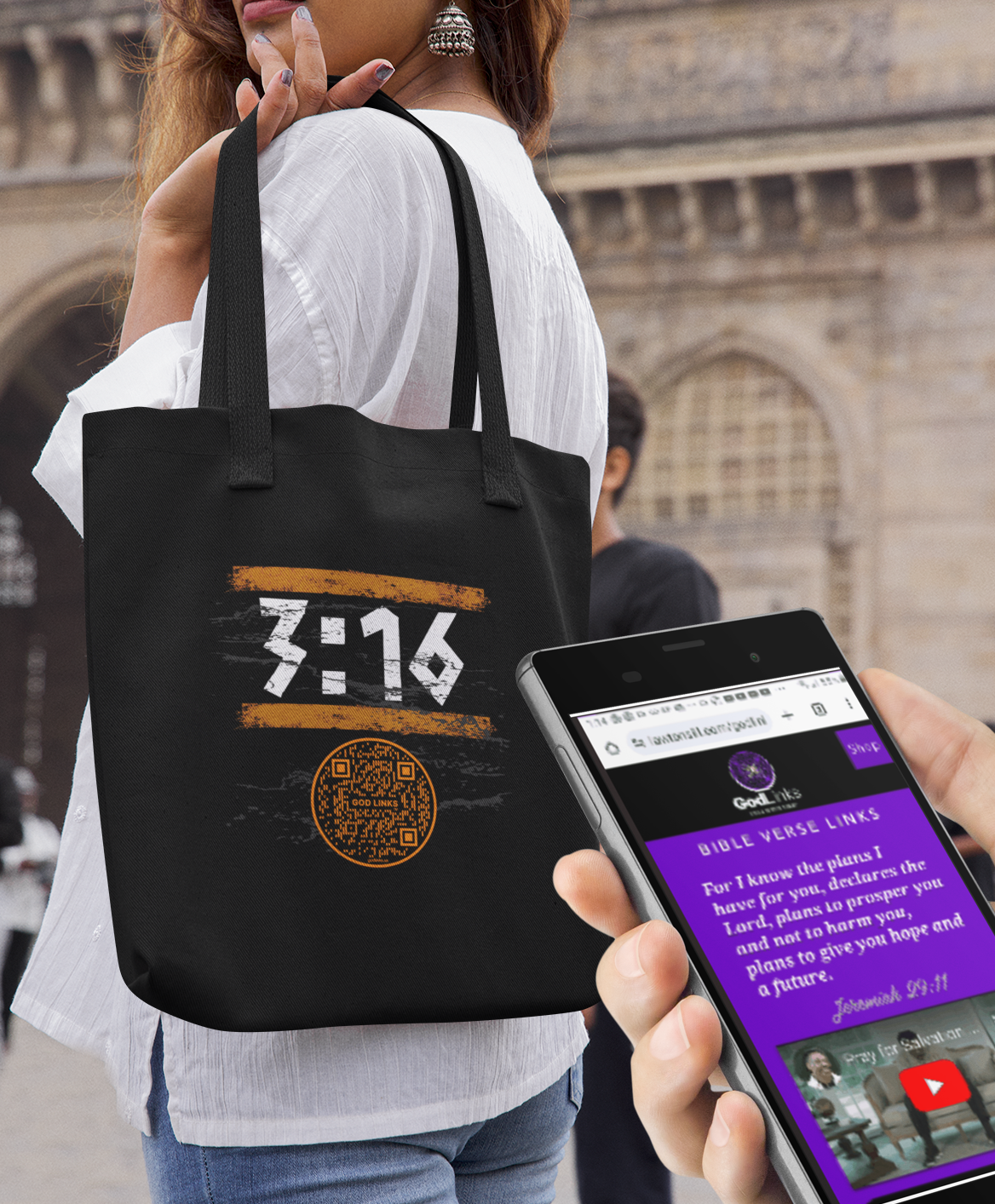 3:16-ORANGE-Eco Tote Bag