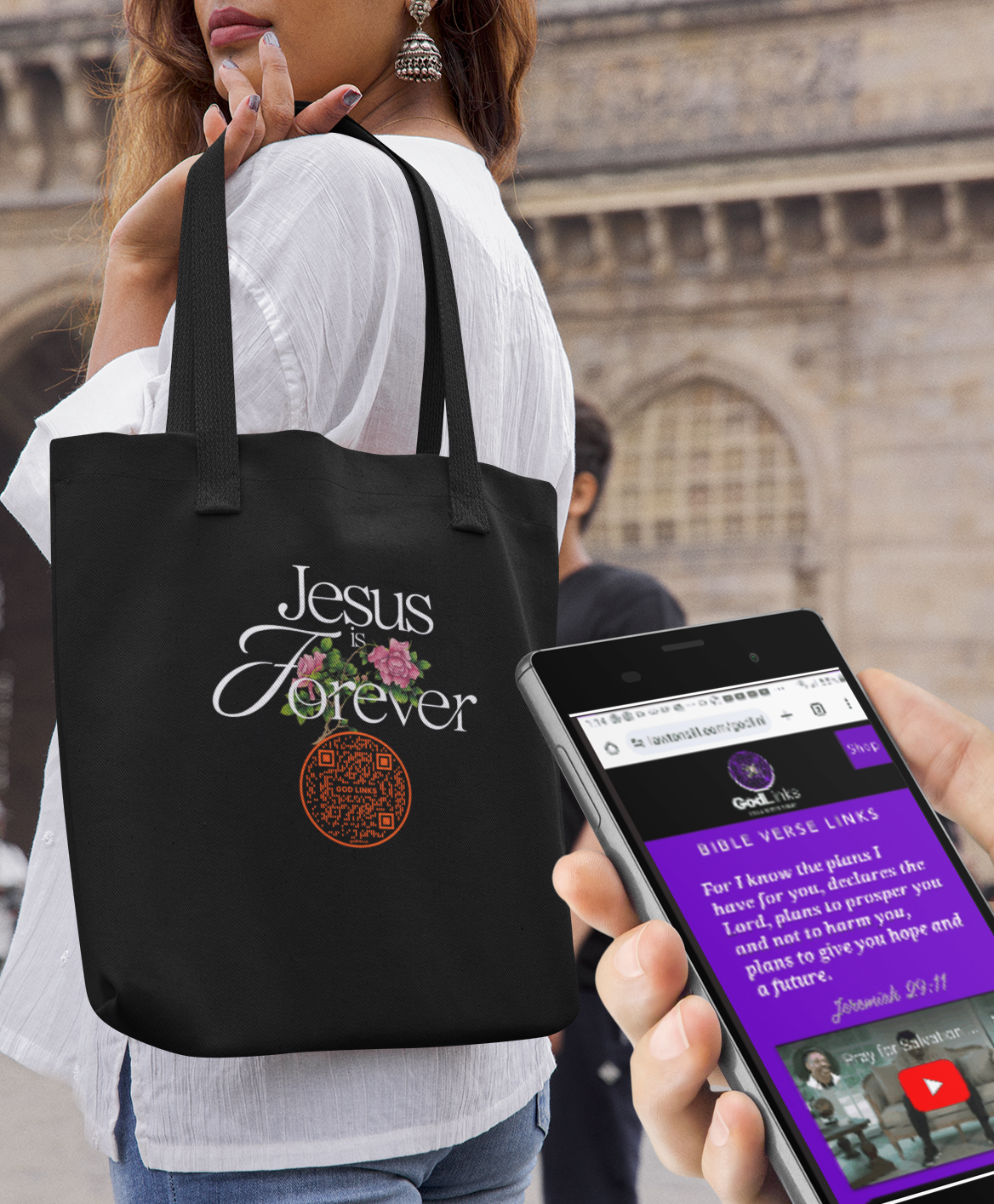 JESUS IS FOREVER-ORANGE-Eco Tote Bag