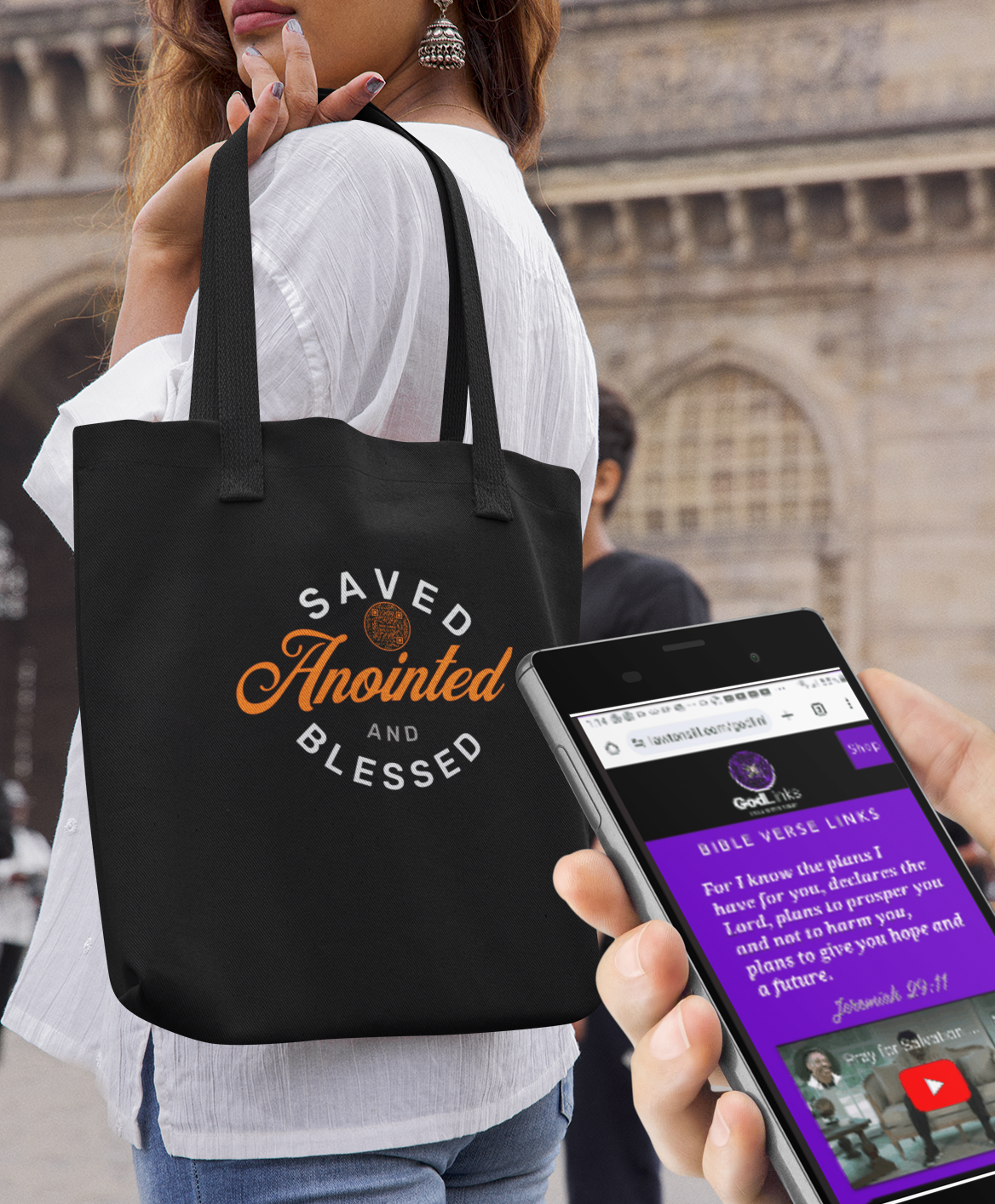 SAVED-ORANGE-Eco Tote Bag
