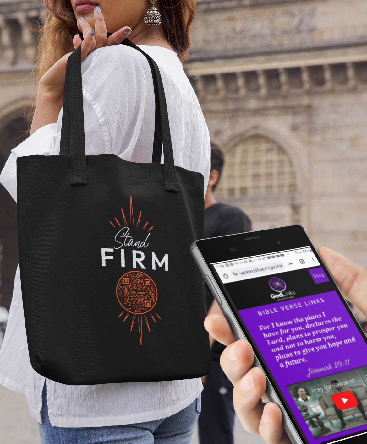 STAND FIRM-ORANGE-Eco Tote Bag
