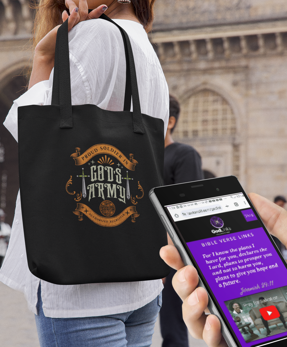 GODS ARMY-ORANGE-Eco Tote Bag