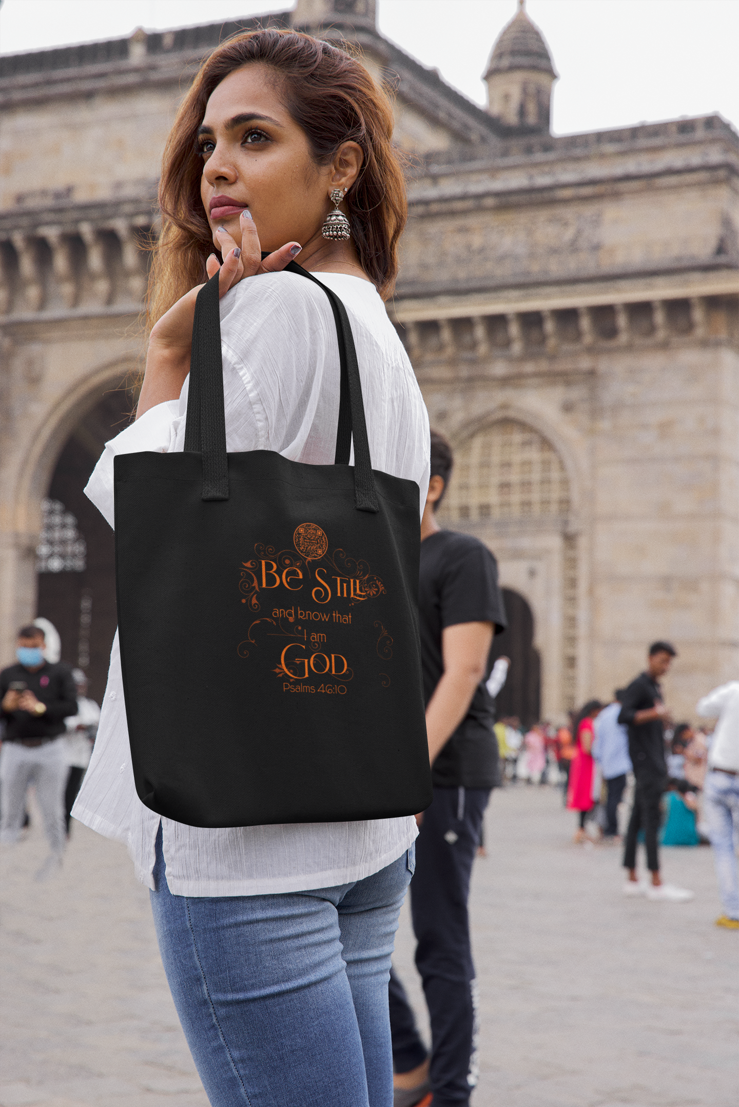 BE STILL-ORANGE-Eco Tote Bag