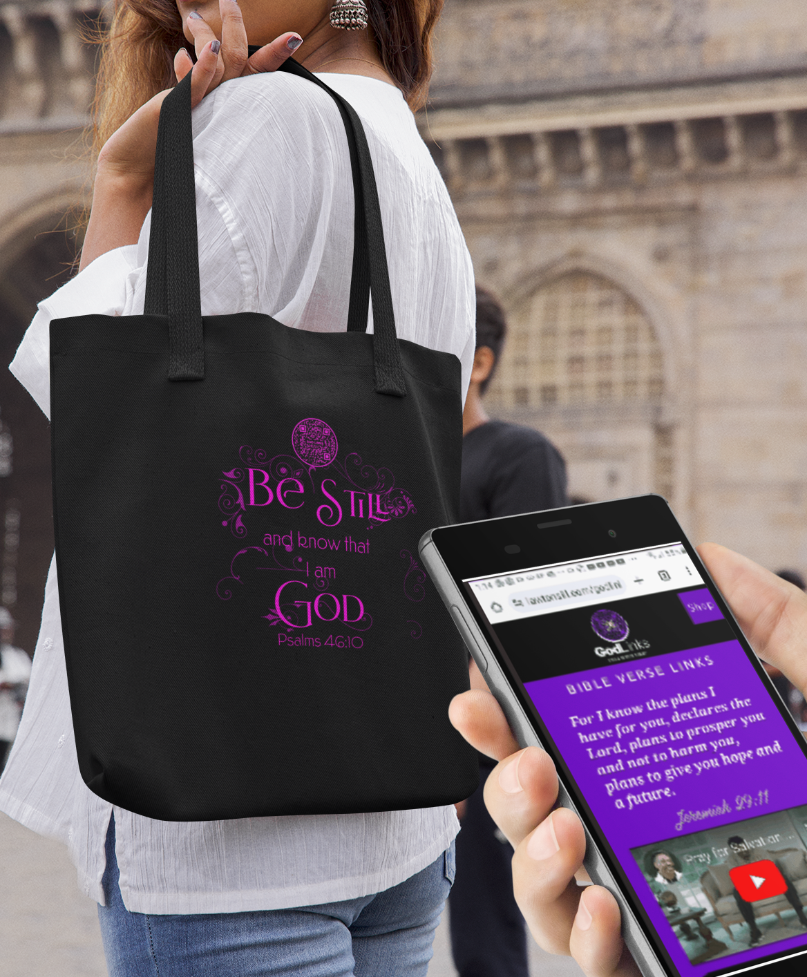 BE STILL-PINK-Eco Tote Bag