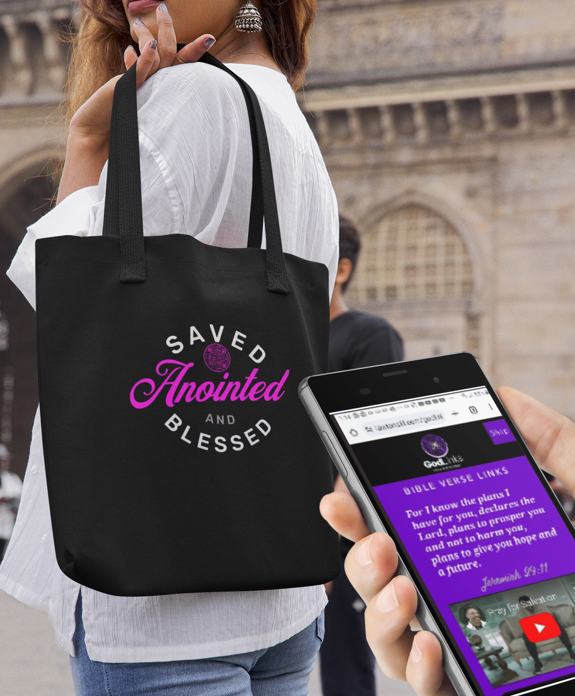 SAVED-PINK-Eco Tote Bag