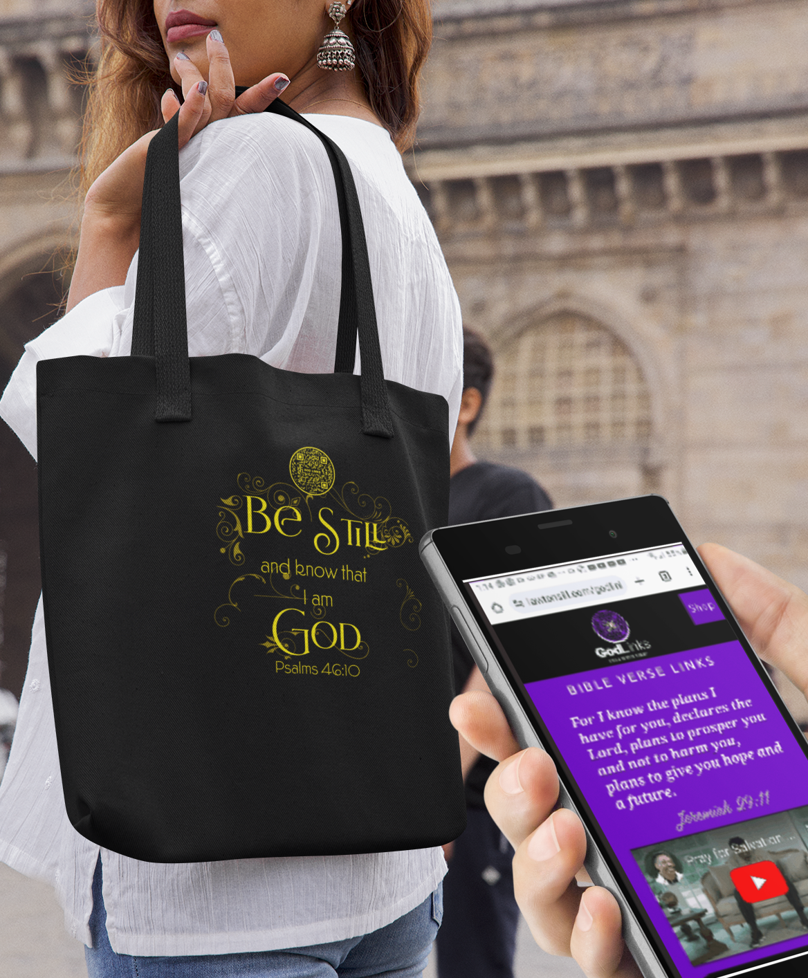 BE STILL-YELLOW-Eco Tote Bag