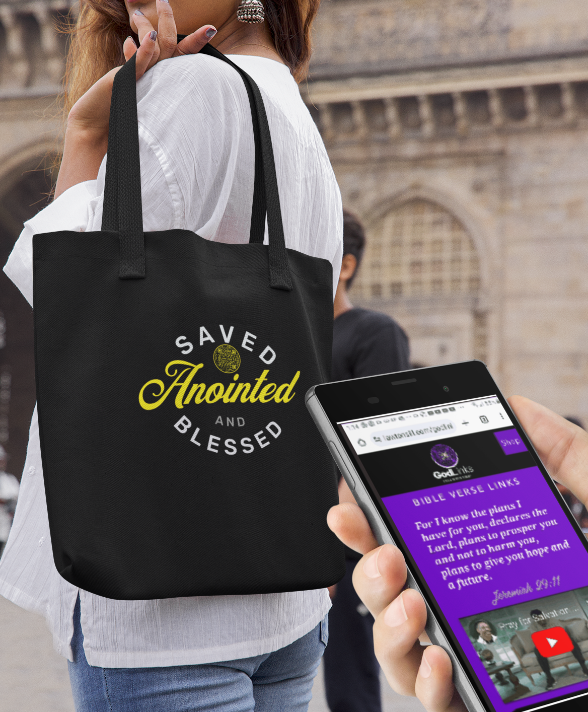 SAVED-YELLOW-Eco Tote Bag