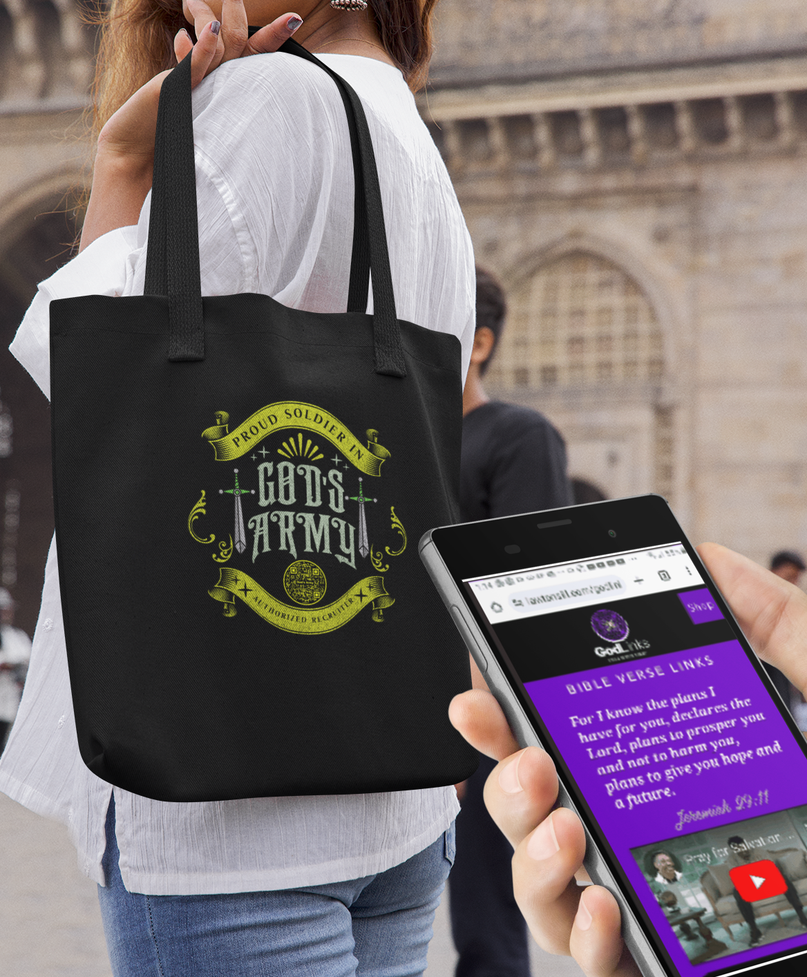 GODS ARMY-YELLOW-Eco Tote Bag