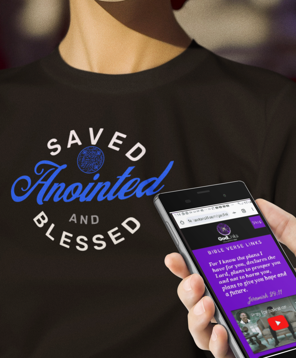 SAVED-DARK BLUE-Unisex t-shirt