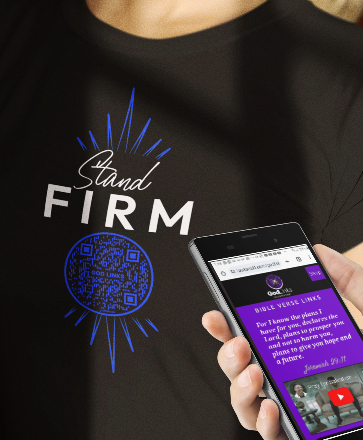 STAND FIRM-DARK BLUE-Unisex t-shirt