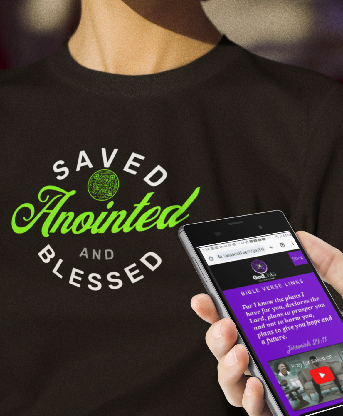SAVED-GREEN-Unisex t-shirt