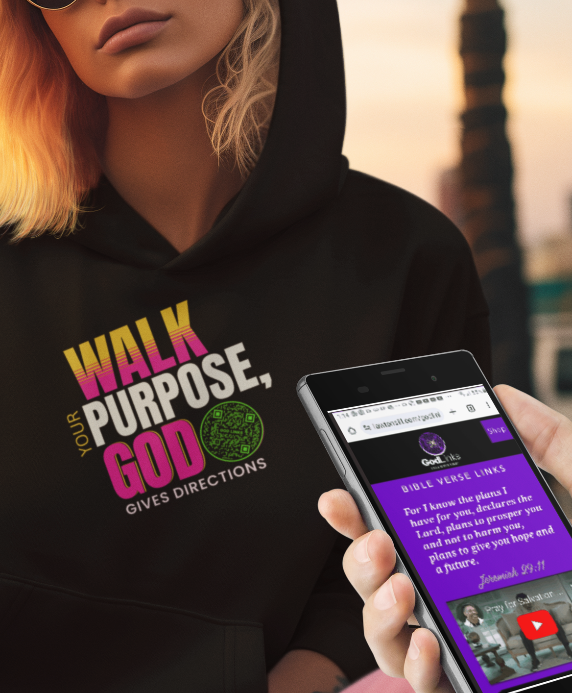 WALK YOUR PURPOSE-GREEN-Unisex Hoodie