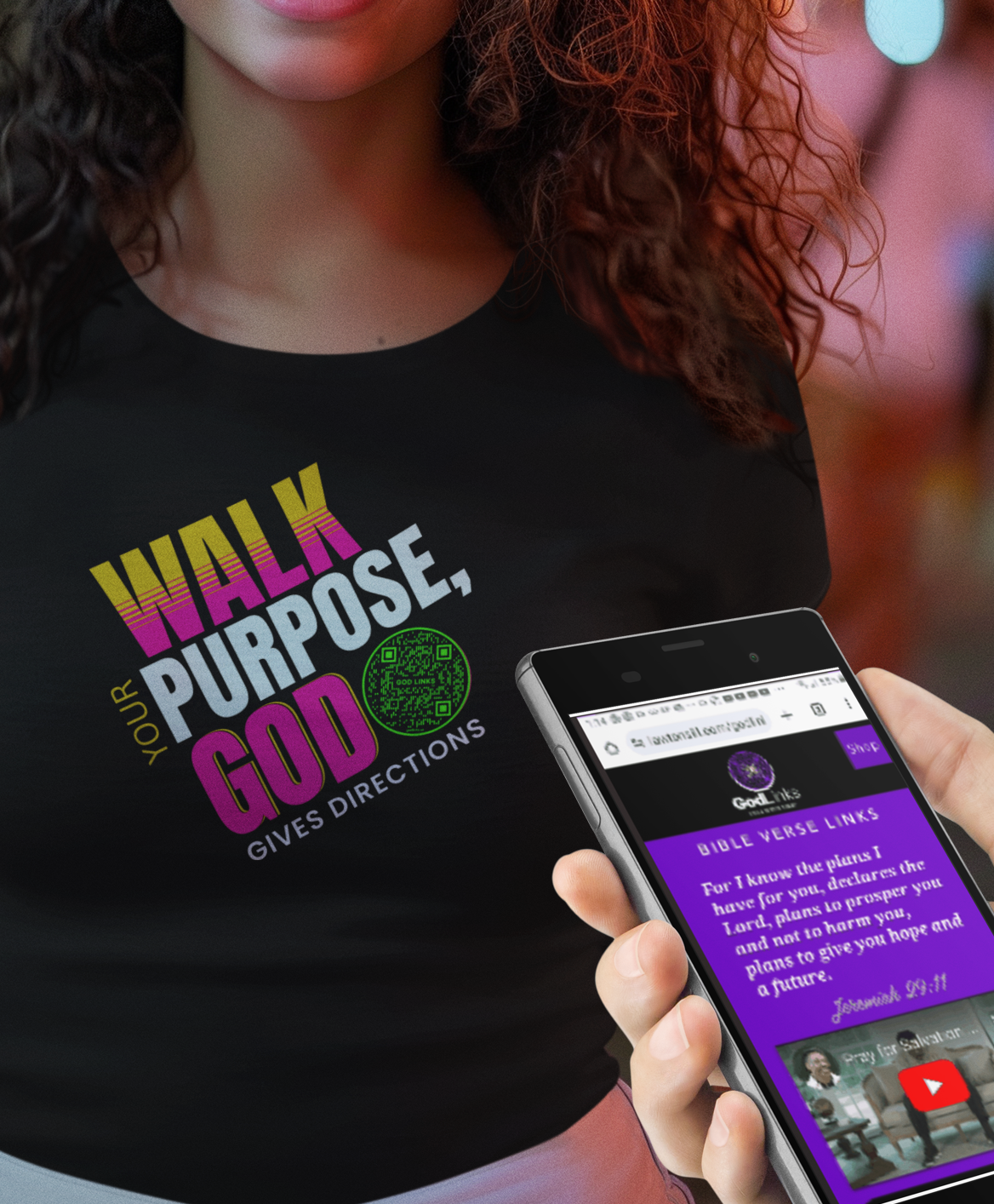 WALK YOUR PURPOSE-GREEN-Unisex t-shirt
