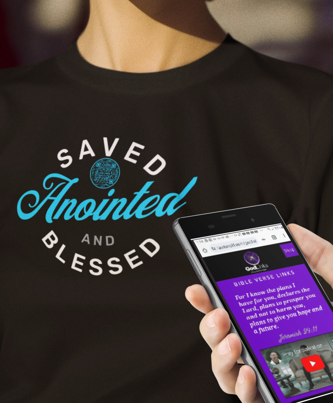 SAVED-LIGHT BLUE-Unisex t-shirt
