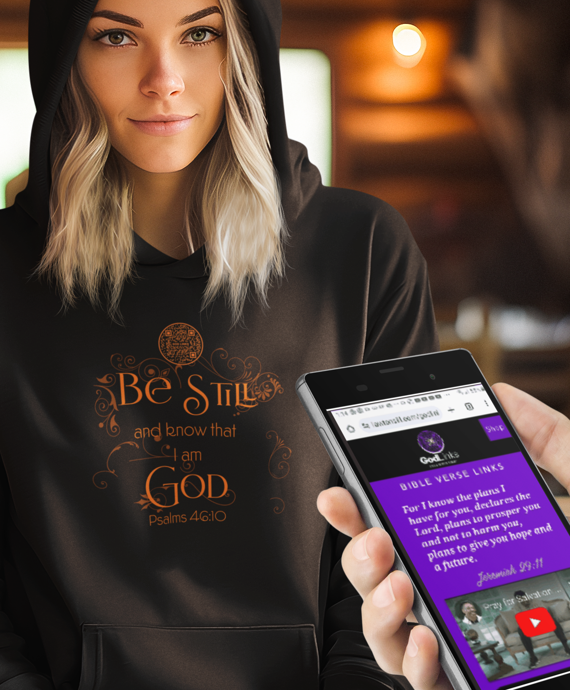 BE STILL-ORANGE-Unisex Hoodie