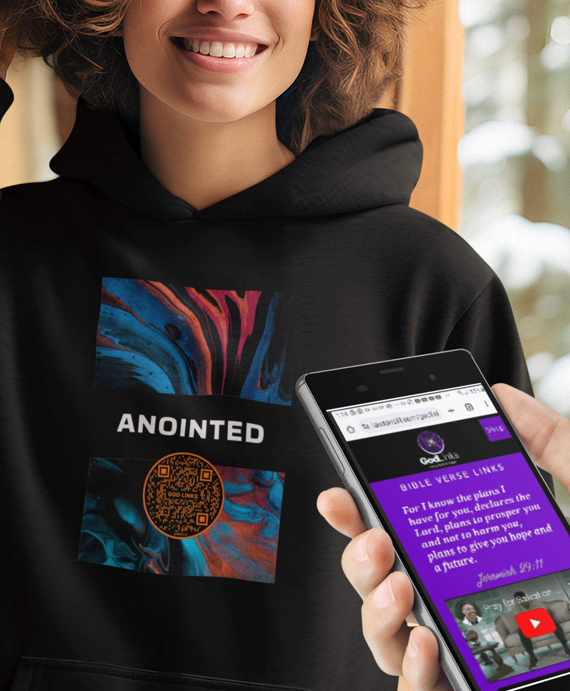 ANOINTED-ORANGE-Unisex Hoodie
