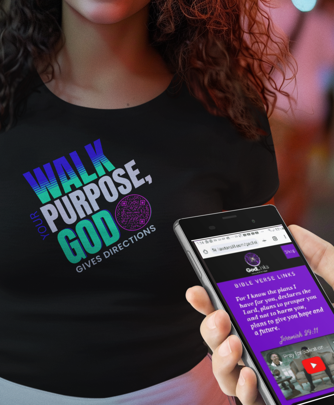 WALK YOUR PURPOSE-PINK-Unisex t-shirt