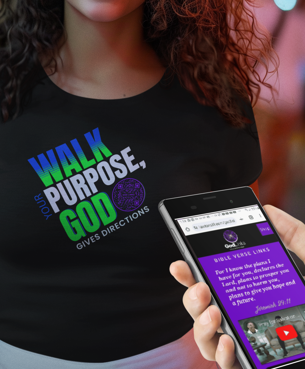 WALK YOUR PURPOSE-PURPLE-Unisex t-shirt