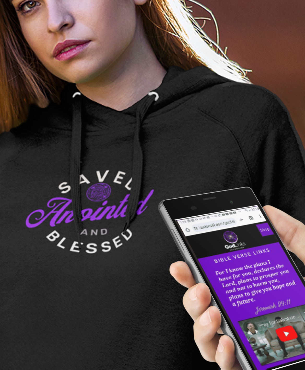 SAVED-PURPLE-Unisex Hoodie