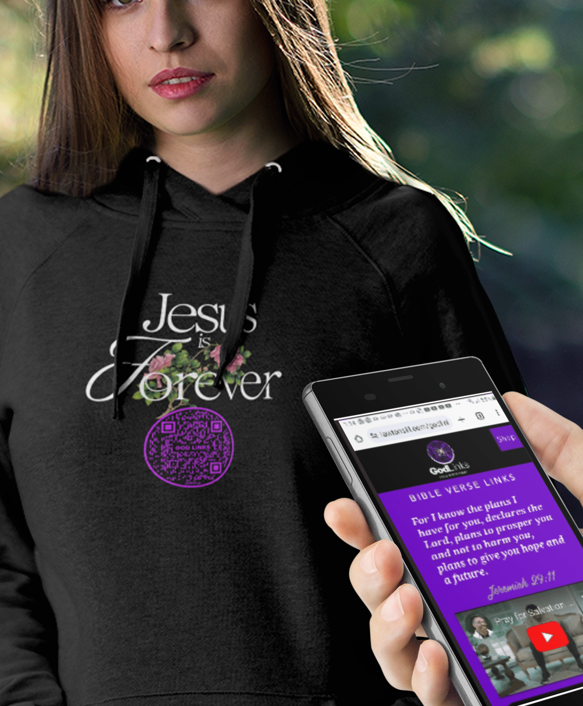 JESUS IS FOREVER-PURLPLE-Unisex Hoodie