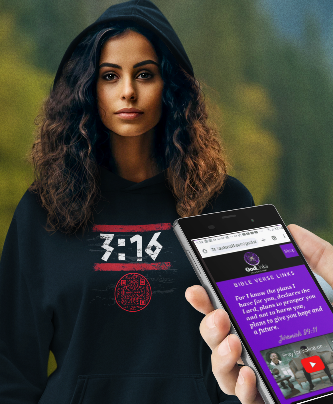 3:16-RED-Unisex Hoodie
