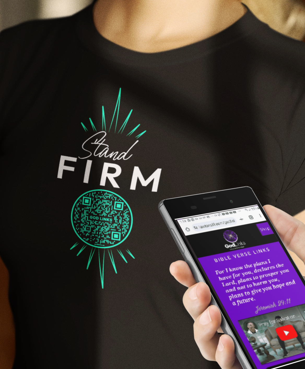 STAND FIRM-TEAL-Unisex t-shirt