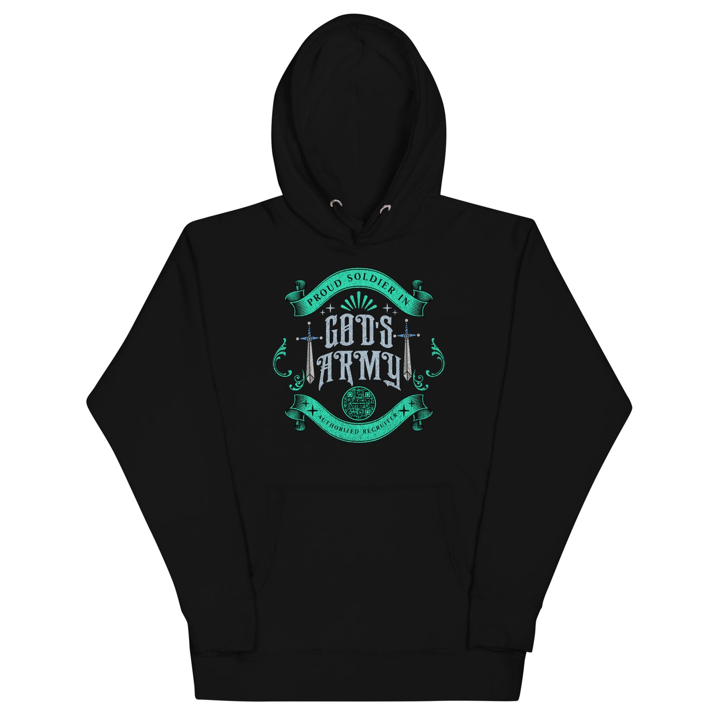 GODS ARMY-TEAL-Unisex Hoodie