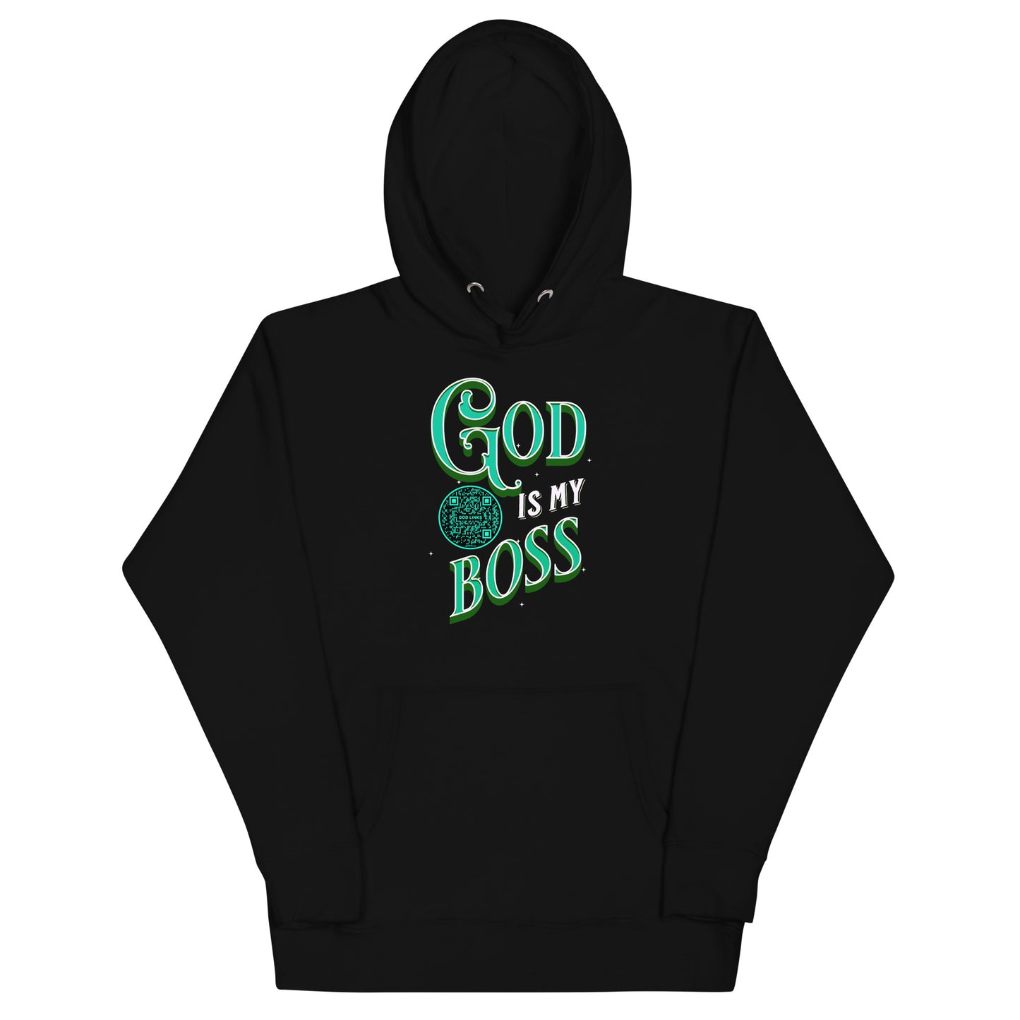 GOD IS MY BOSS-TEAL-Unisex Hoodie
