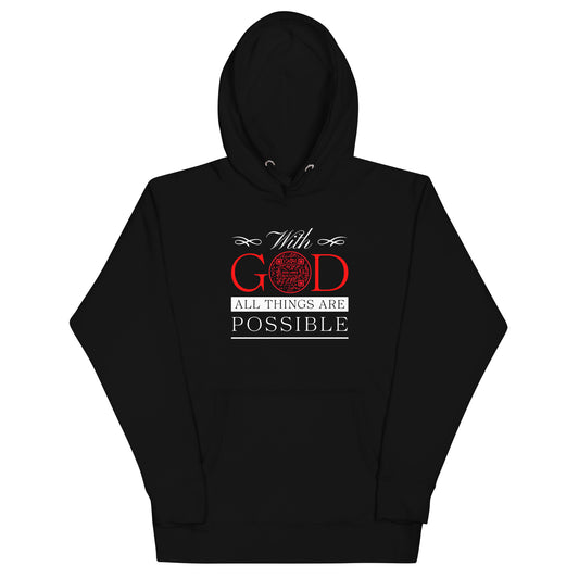 ALL THINGS ARE POSSIBLE-RED-Unisex Hoodie