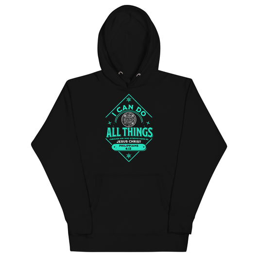I CAN DO ALL THINGS-TEAL-Unisex Hoodie